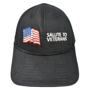 Salute To Veterans EAA Warbirds Strapback Hat Black OS Adjustable Patriotic